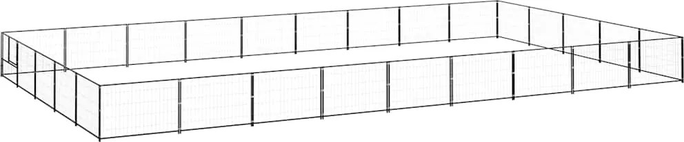vidaXL Padoc pentru câini, negru, 45 m², oțel