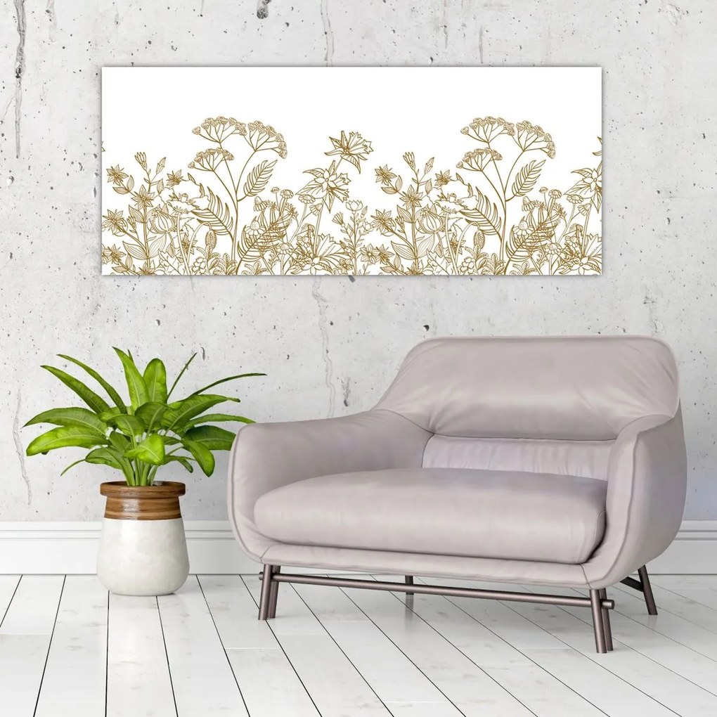 Tablou - Flori de câmp (120x50 cm)