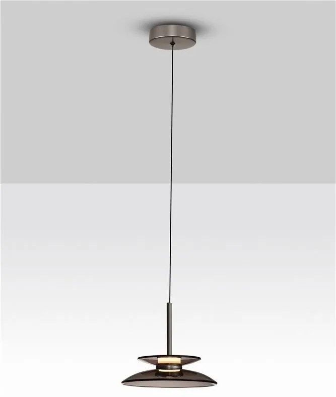 Lustra LED design ambiental Esti maro inchis 23cm