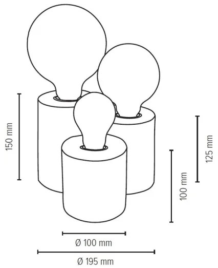 Lampă de masă Spot-Light 2266360 VINCENT 3xE27/15W/230V