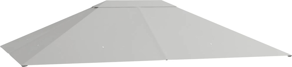 Outsunny Acoperiș de Schimb pentru Foișor, Rezistent la Intemperii, 397 x 297 cm, Gri Deschis | Aosom Romania