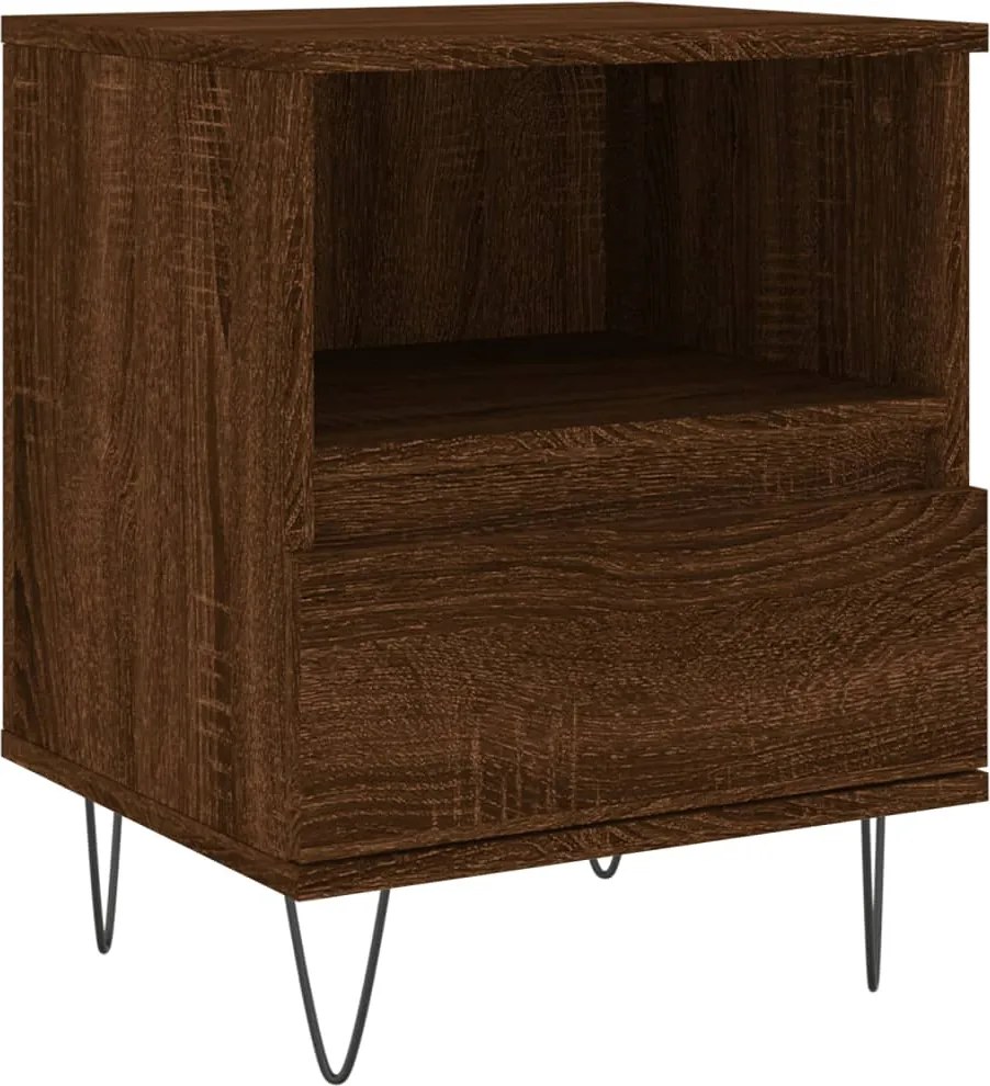 vidaXL Noptieră, stejar maro, 40x35x50 cm, lemn compozit