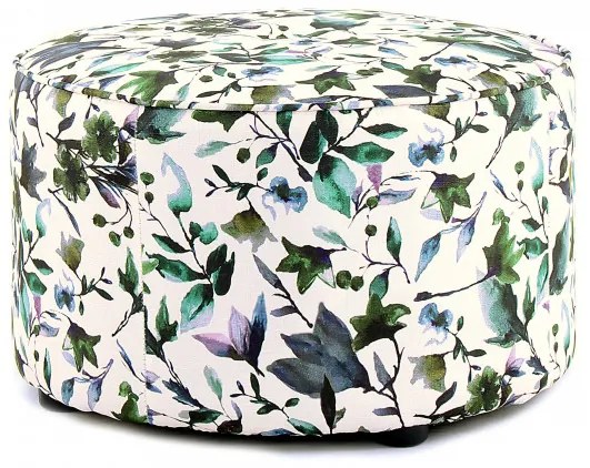 Set 2 tabureti tapitati cu imprimeu floral Indira multicolori/albi