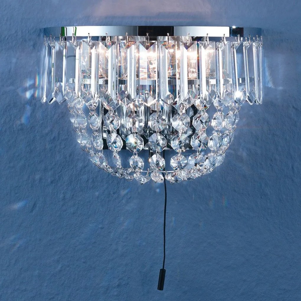 Aplica de perete cristal Scholer si Swarovski SATURN crom