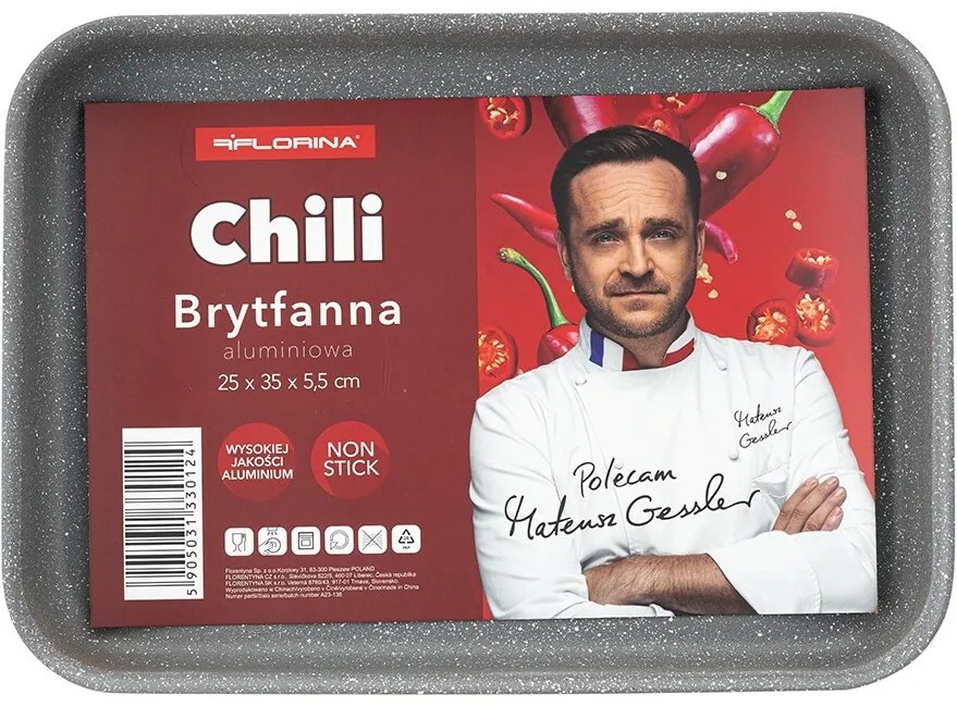 Florina Tava din aluminiu Chilli 25 × 35 × 5,5 cm, S