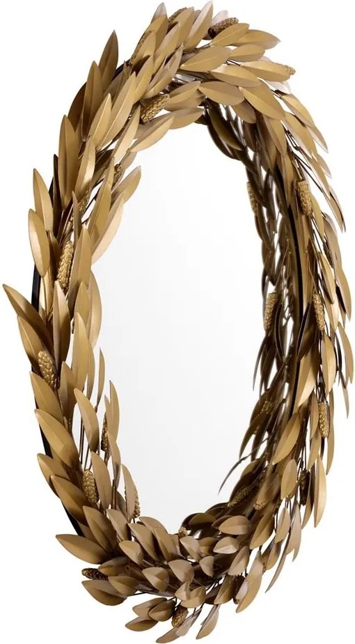 Oglinda decorativa design LUX Bonheur auriu antic 112498 HZ