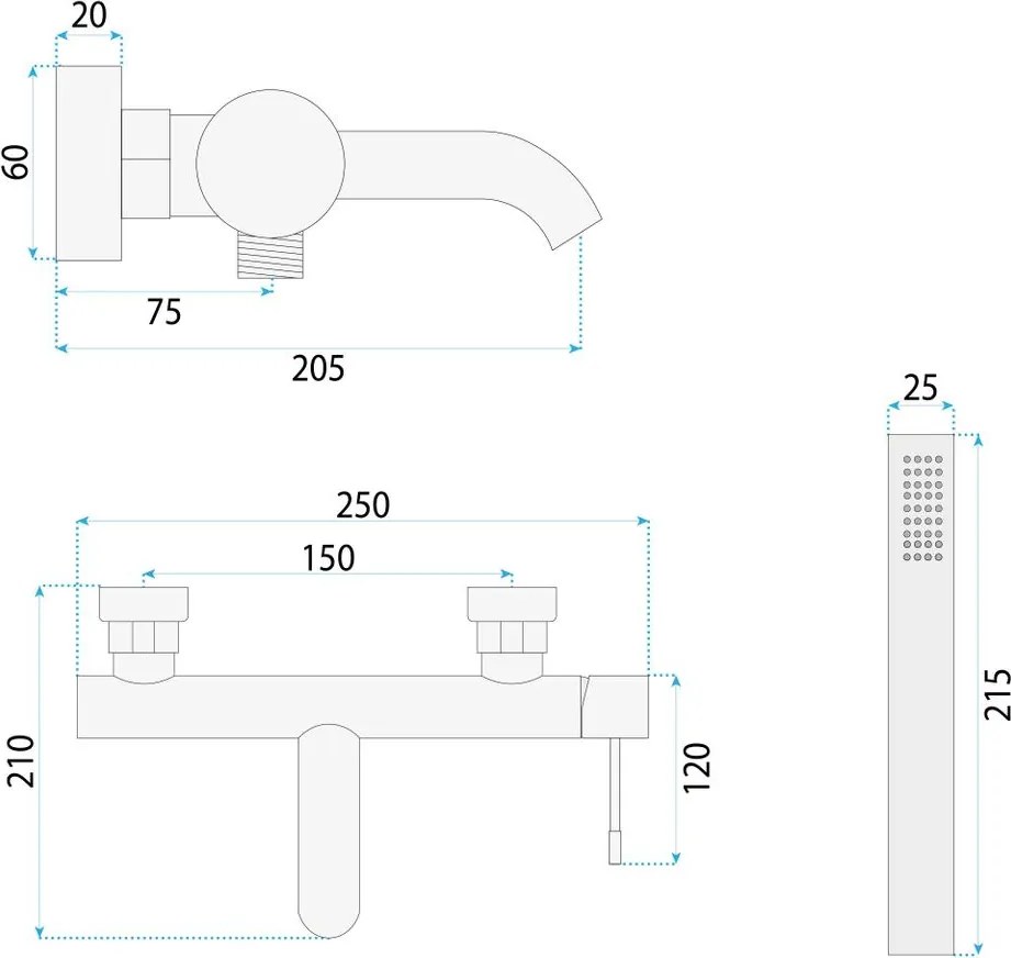 Baterie de cada Rea Lungo Diamond cupru