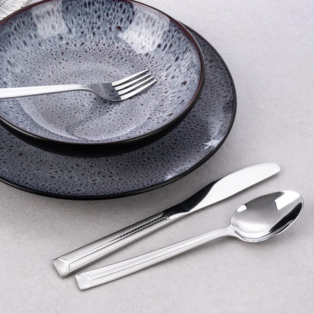 Tacâmuri argintii din oțel inoxidabil 24 buc. Bright – Orion