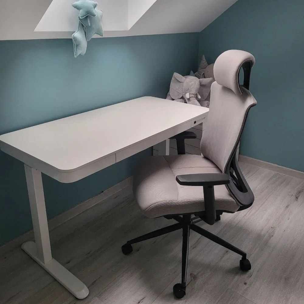 Scaun rotativ ergonomic de birou Ergomax gri deschis