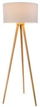 Lampadar Stabilo, lemn/tesatura, maro, 50 x 150 cm, 40w