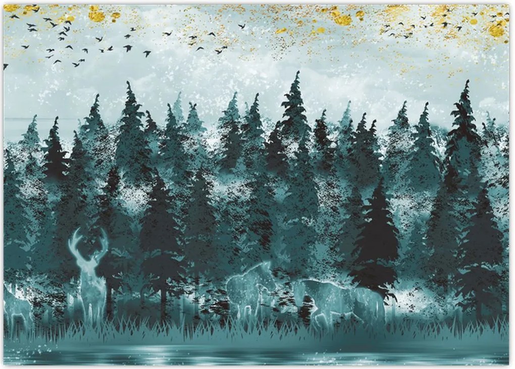 Tablou - Animale din pădure (70x50 cm)