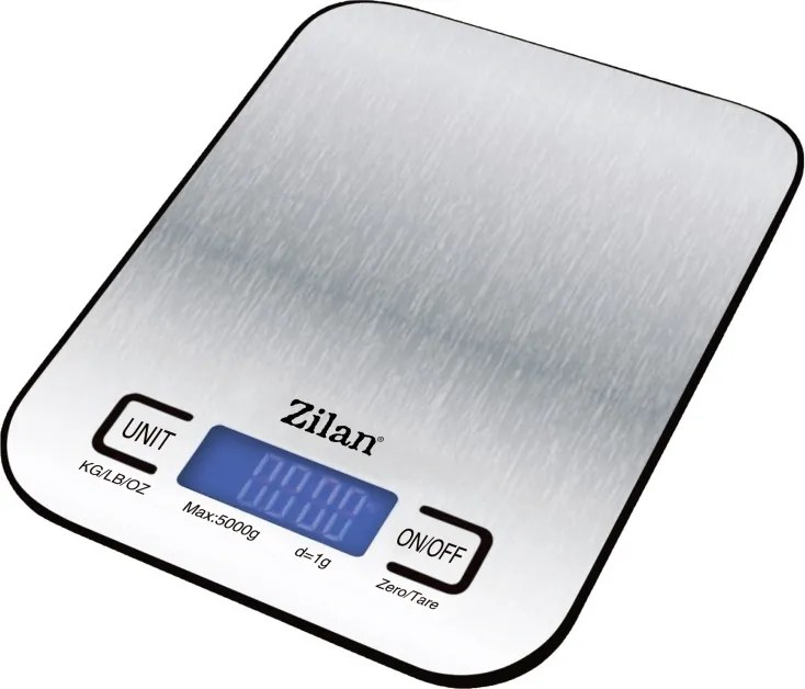 Cantar alimentar digital Zilan ZLN2984 Gri, capacitate 5000g, inchidere automata