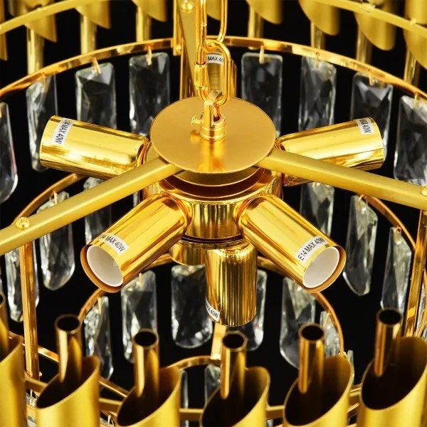 Brilagi - Lustru aplicat ECLIPSE 7xE14/10W/230V Ø 48 cm auriu