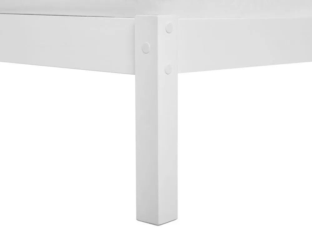 Pat matrimonial 140 cm VALLES (cu somieră) (alb). 1007546