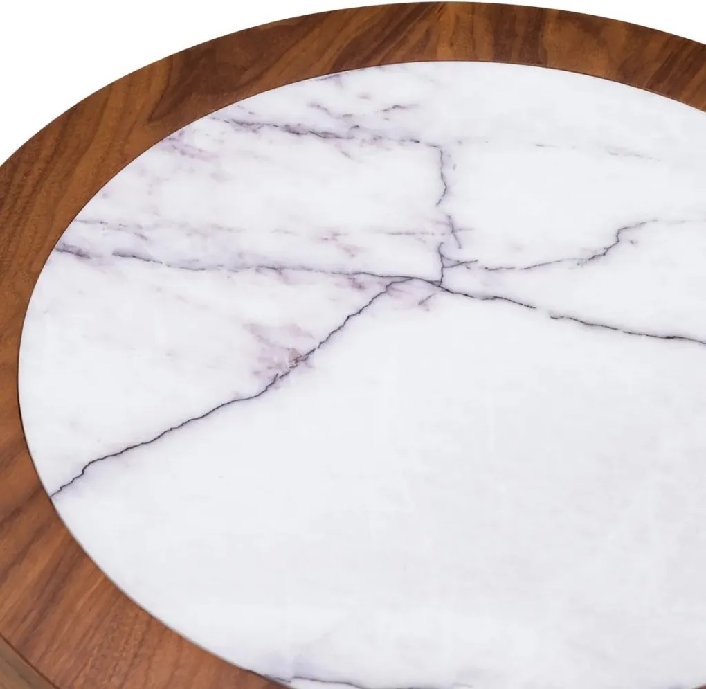 Masuta Design LUX, Marmura, Furnir Nuc, Presedio 50cm