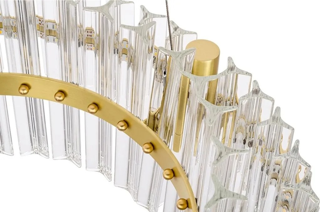 Lustra LED suspendata design deosebit Half 47D auriu
