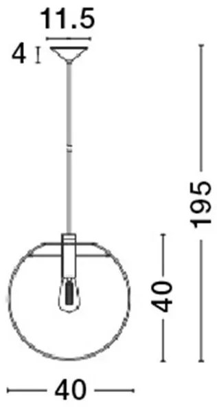 Lustra / Pendul design modern 40cm Ovvio NVL-42108002