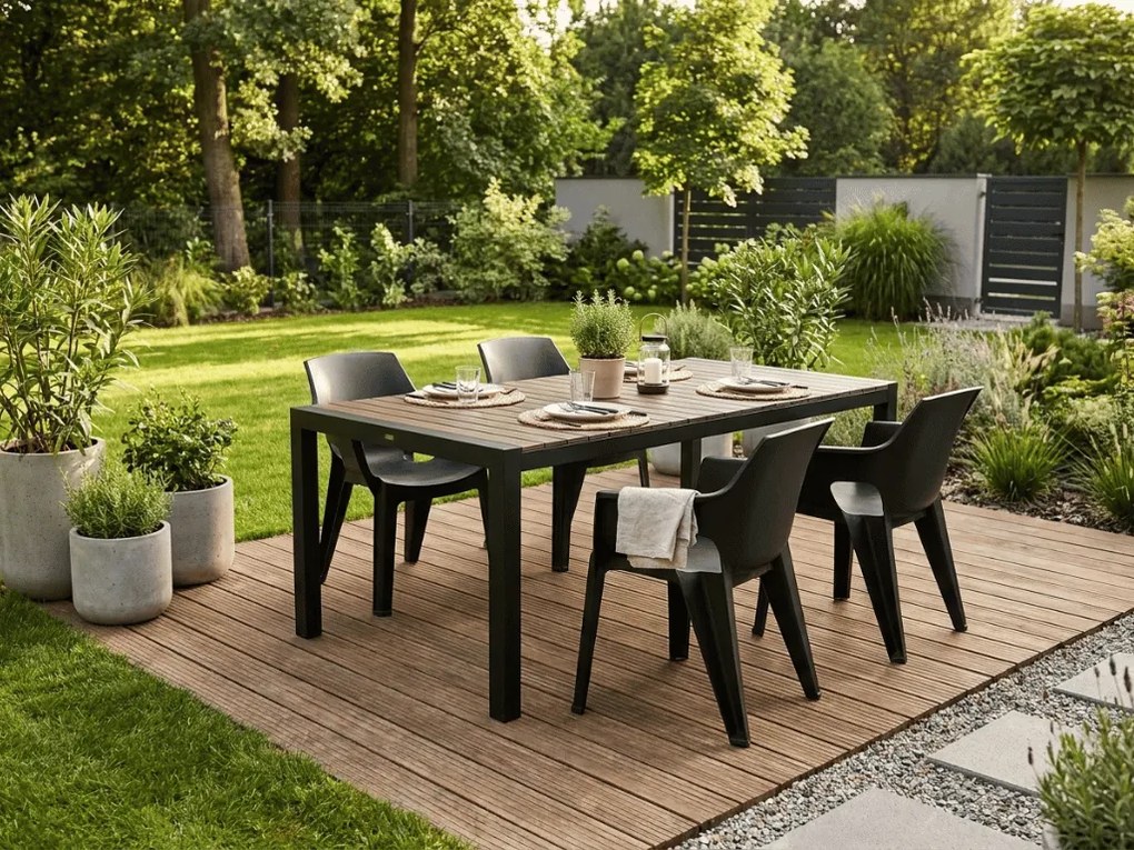 Scaun de gradina pentru dining IVY, neagra