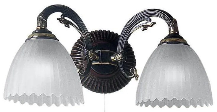 Aplica de perete design italian din alama cu lemn 3510