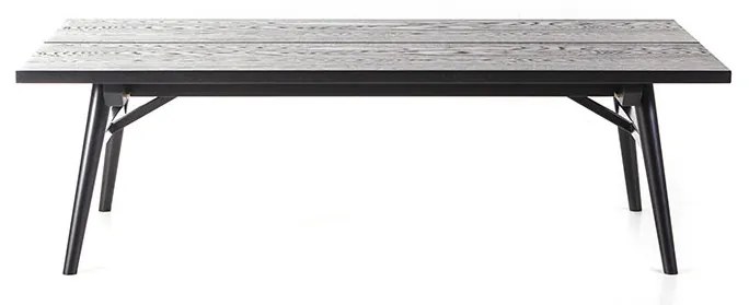Masuta de cafea dreptunghiulara din stejar 130x70x40 cm neagra