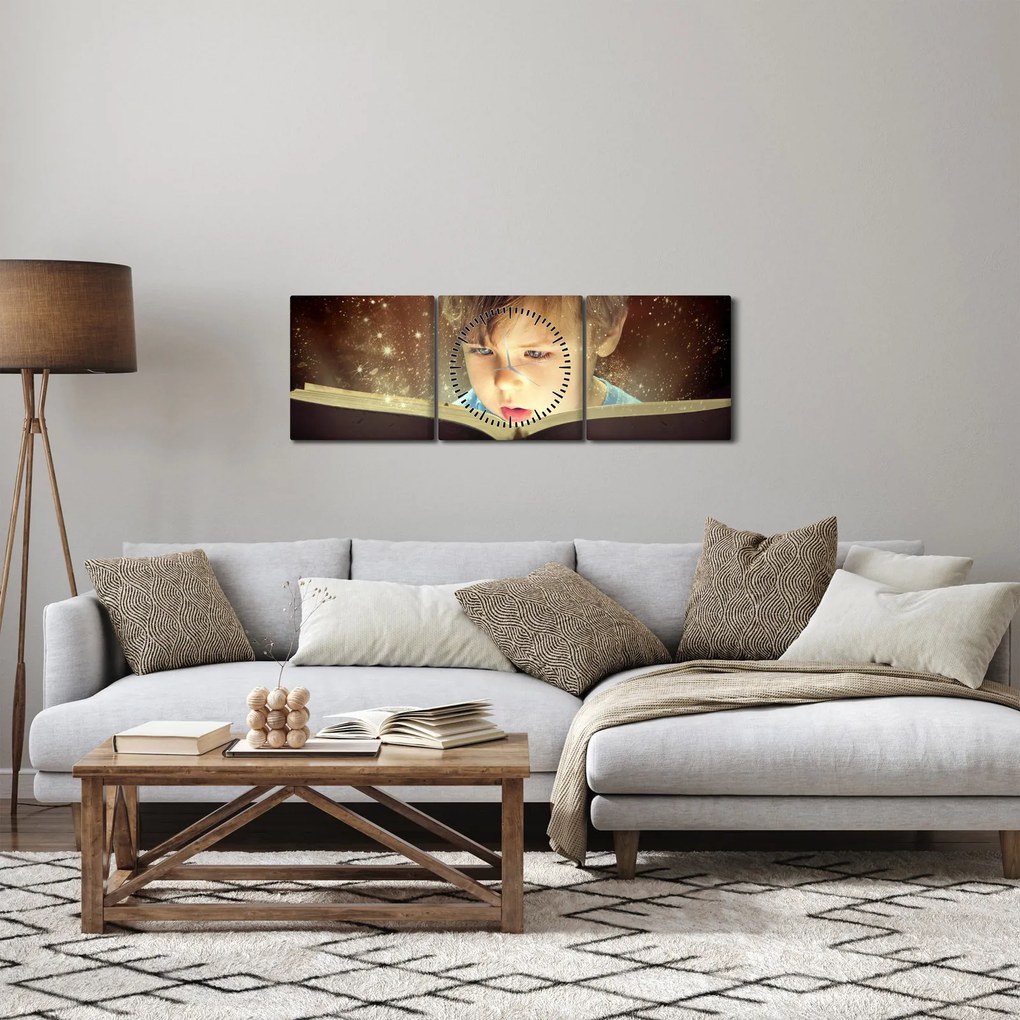 Tablou - Magia poveștii (cu ceas) (90x30 cm)