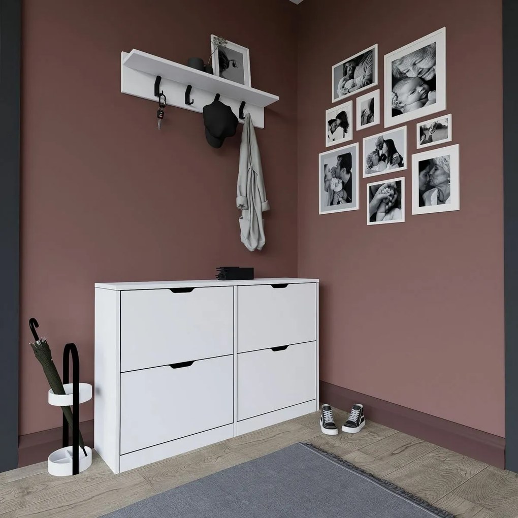 Dulap pentru pantofi Duru Matte White
