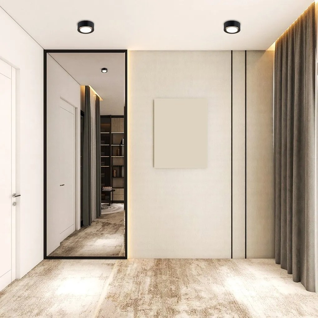 Spot tavan, Mini plafoniera ELORA 8905 negru