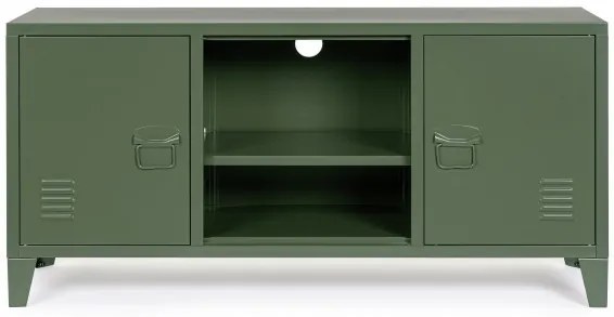 Comoda TV verde din metal, 120,5x40x58,5 cm, Cambridge Bizzotto