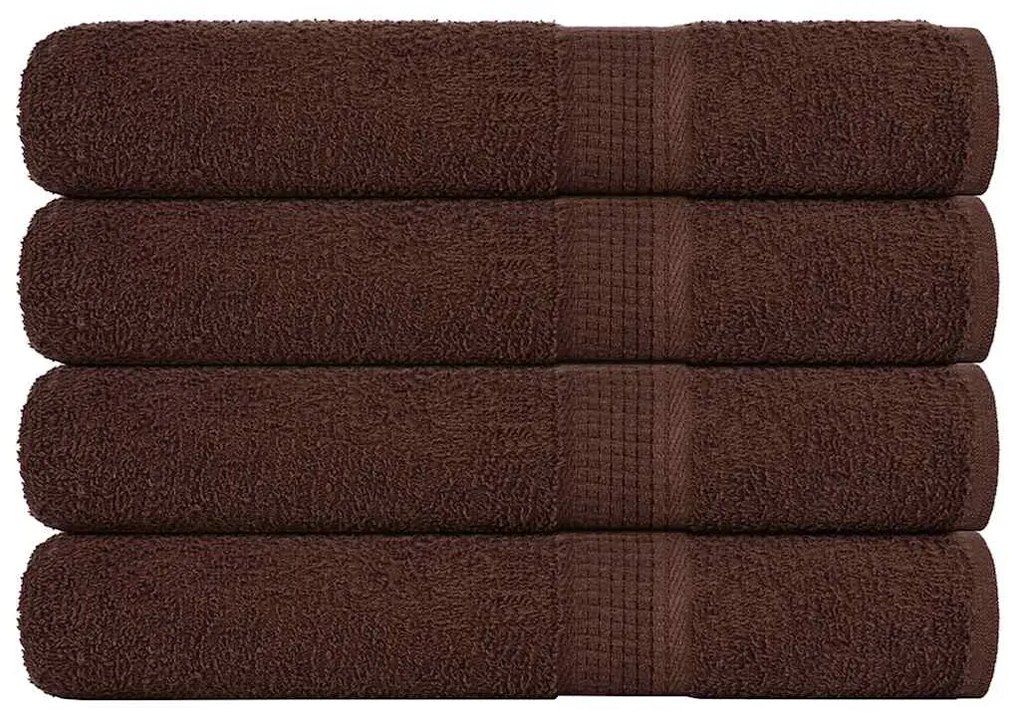 vidaXL Prosoape pentru saună 4 buc Maro 80x200 cm 360 g/m² 100% bumbac