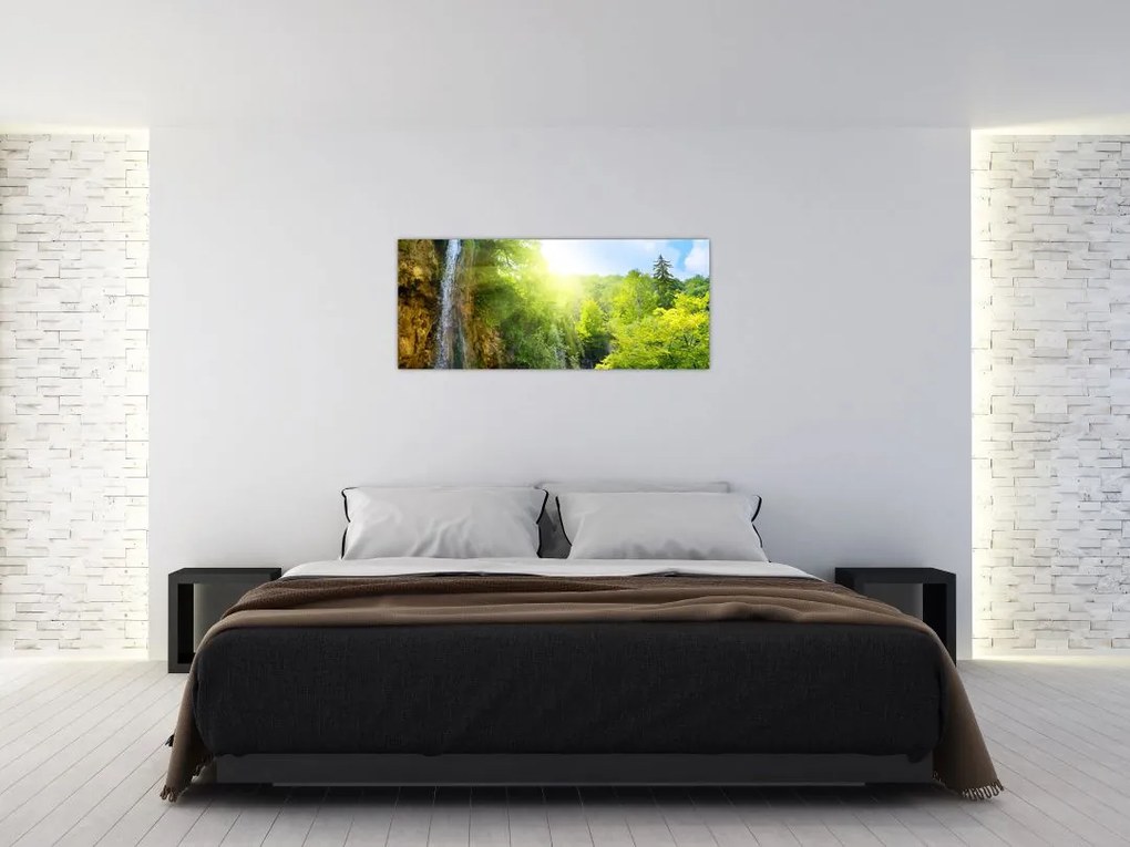 Tablou - cascadele în djunglă (120x50 cm)