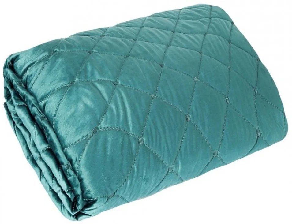 Cuvertură de pat luxoasă din catifea cu cusături decorative Lăţime: 170 cm | Lungime: 210 cm