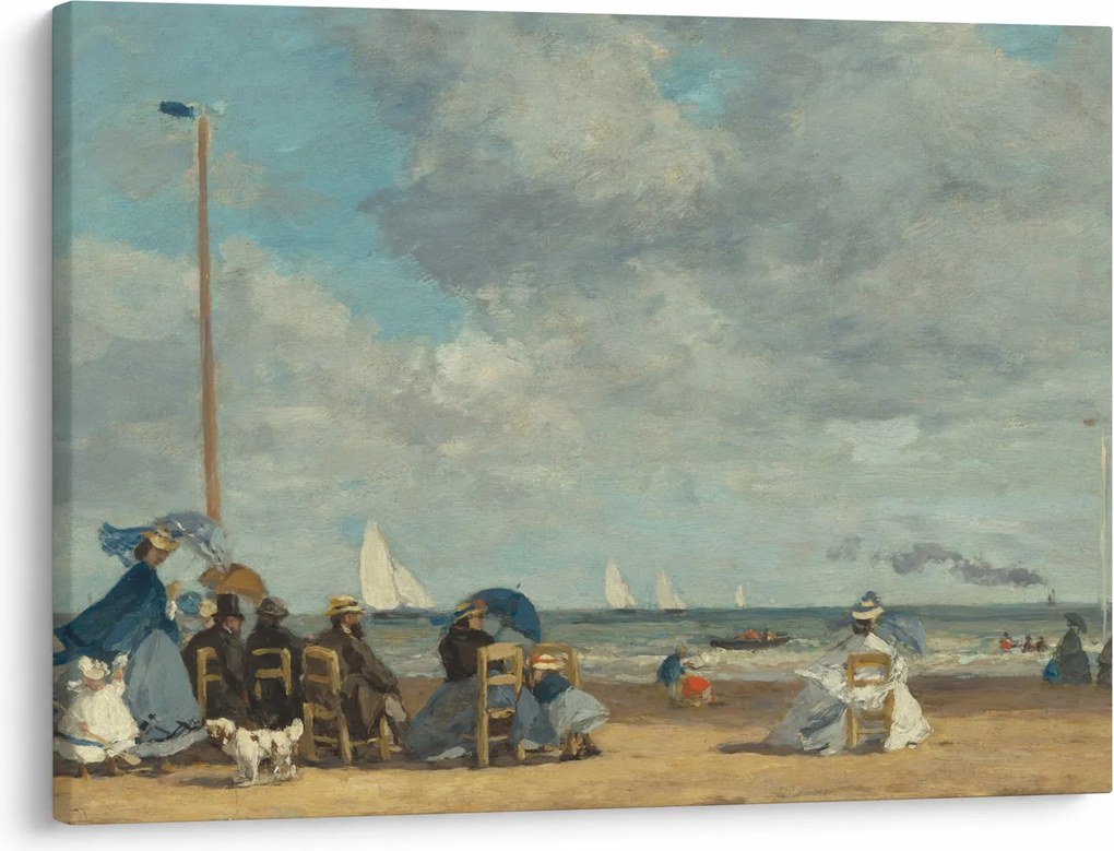 Tablou - Eugène Boudin, Beach at Trouville, reproducere (70x50 cm)