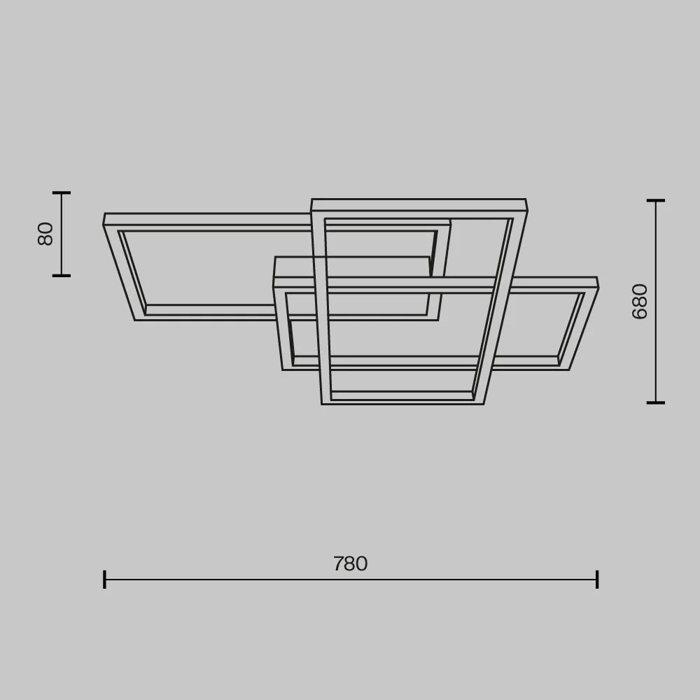 Lustra LED aplicata design minimalist Rida alb