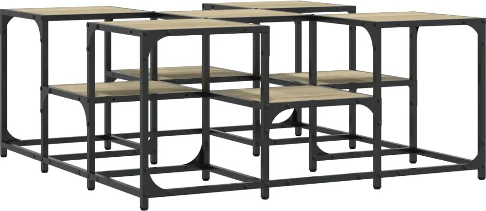 vidaXL Măsuță de cafea, stejar sonoma, 91x91x40 cm, lemn prelucrat