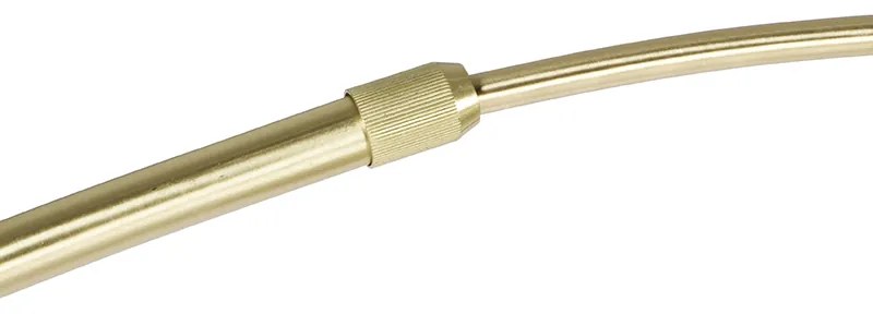 Lampă cu arc din alamă cu bază din marmură albă reglabilă - XXL