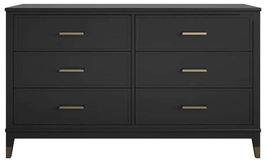 Comodă CosmoLiving by Cosmopolitan Westerleigh, 144 x 85 cm, negru