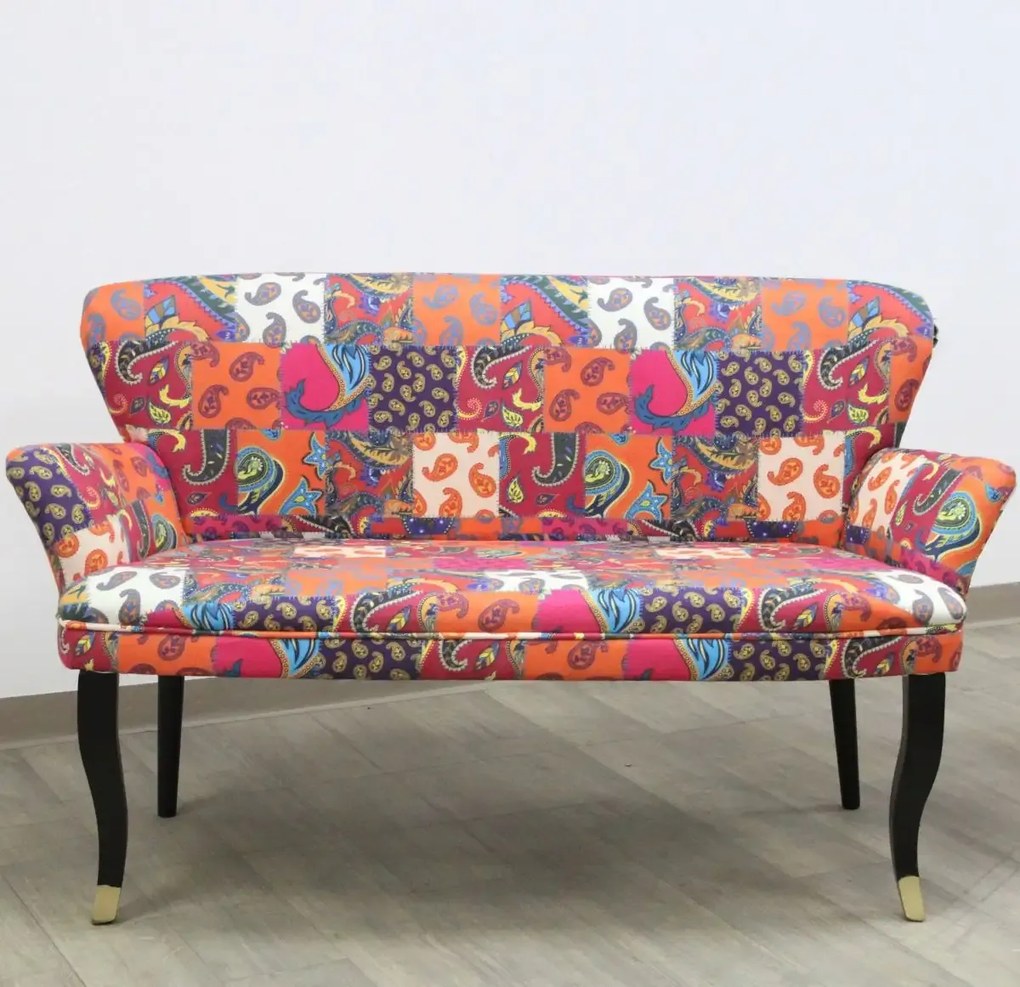 Canapea 2 persoane cocktail Relax Homs textil portocaliu