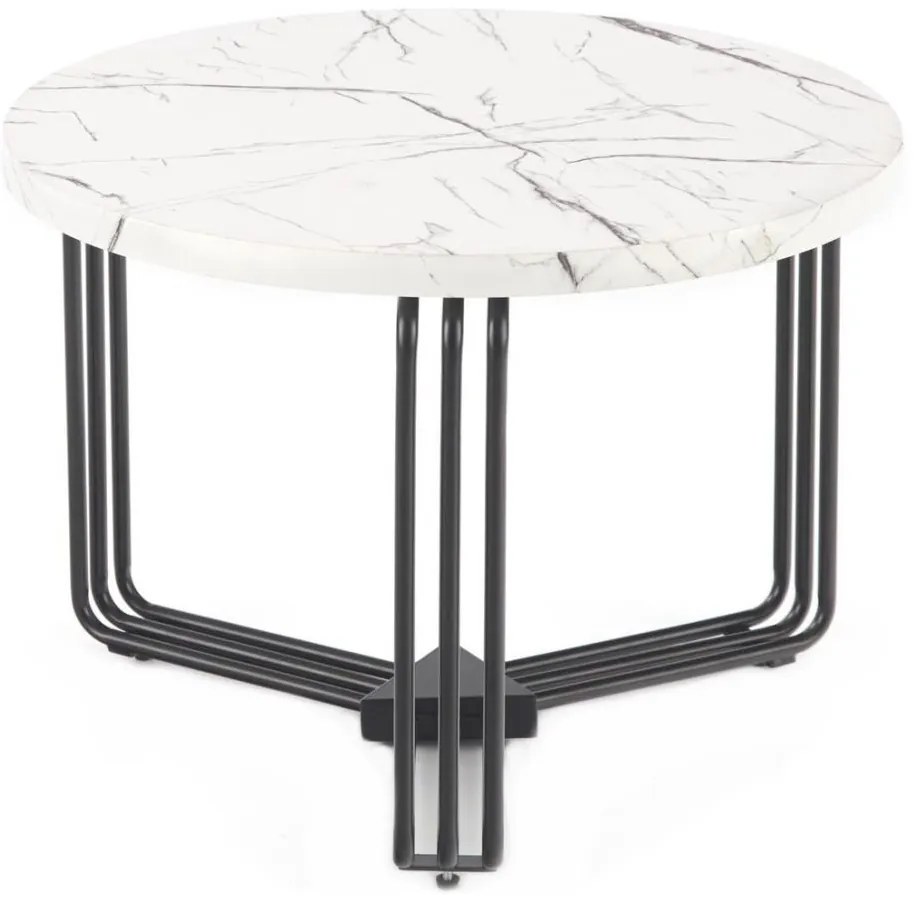 Măsuță de cafea ANTICA 41x55 cm negru/decor marmorat