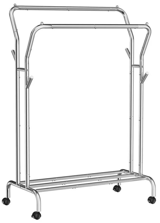 Cuier mobil LINEA, argintiu