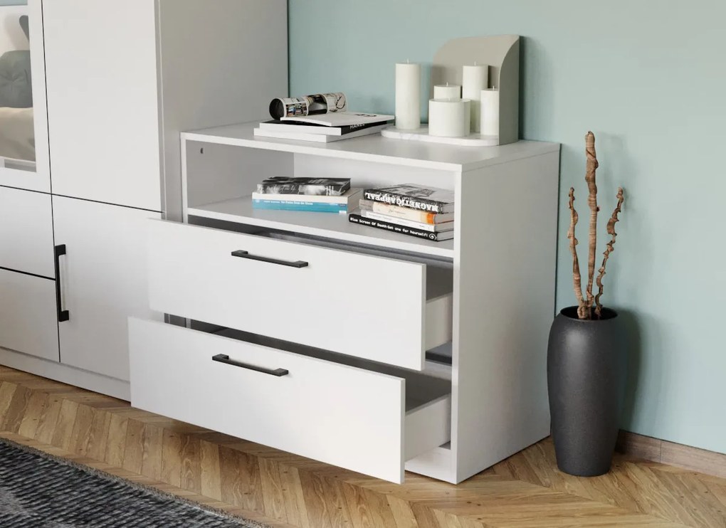 Set mobila dormitor complet alb - Adam 8