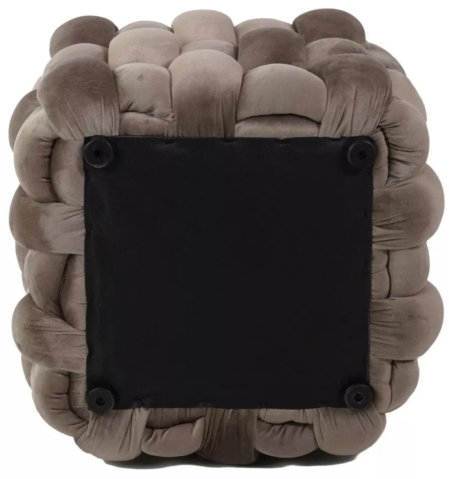 Taburet Faris velvet bej inchis Tap.251