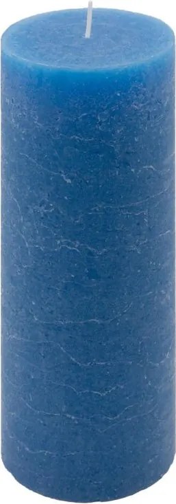 Set de lumânări rustice, 20 cm, Ø 7,5 cm, albastru, 2 buc