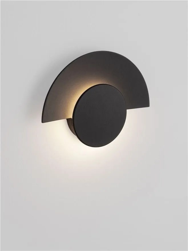 Aplica perete exterior lumina indirecta IP54 LED 3000K Gloo negru
