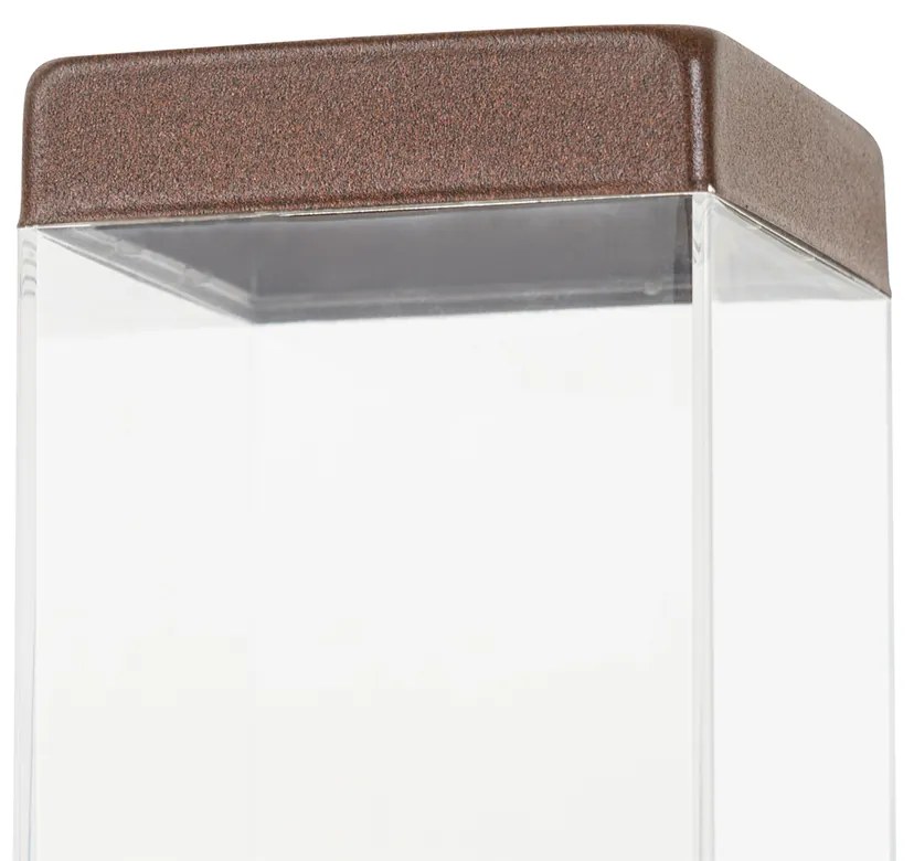 Lampă de exterior modernă cu stâlp maro ruginiu 45 cm - Malios