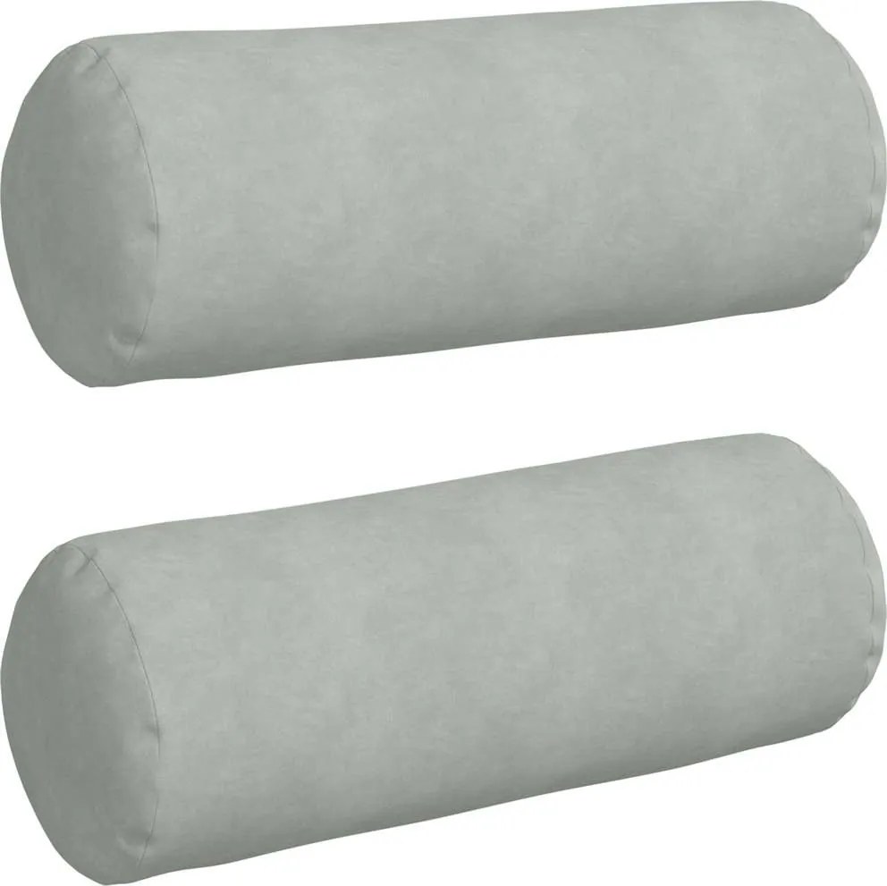 vidaXL Perne Bolster 2 pcs Gri deschis Ø 25 x 70 cm