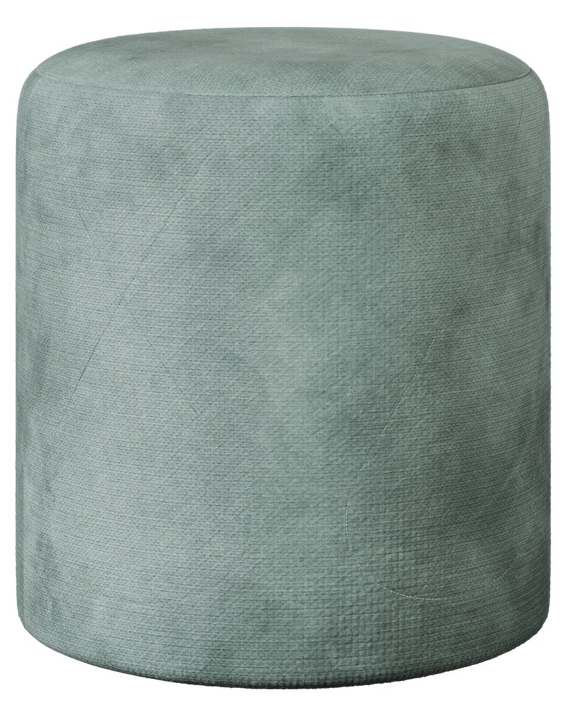 Taburet Tapitat Mali, Turcoaz, Stofa, L 41 x l 41 x H 45 cm