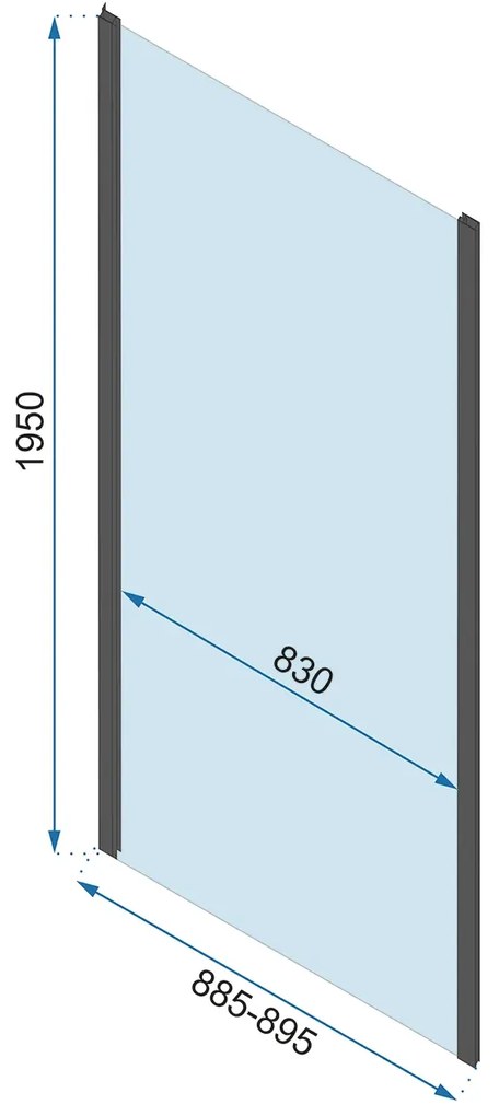 Cabina dus Rapid Swing Crom 100x80cm, Rea