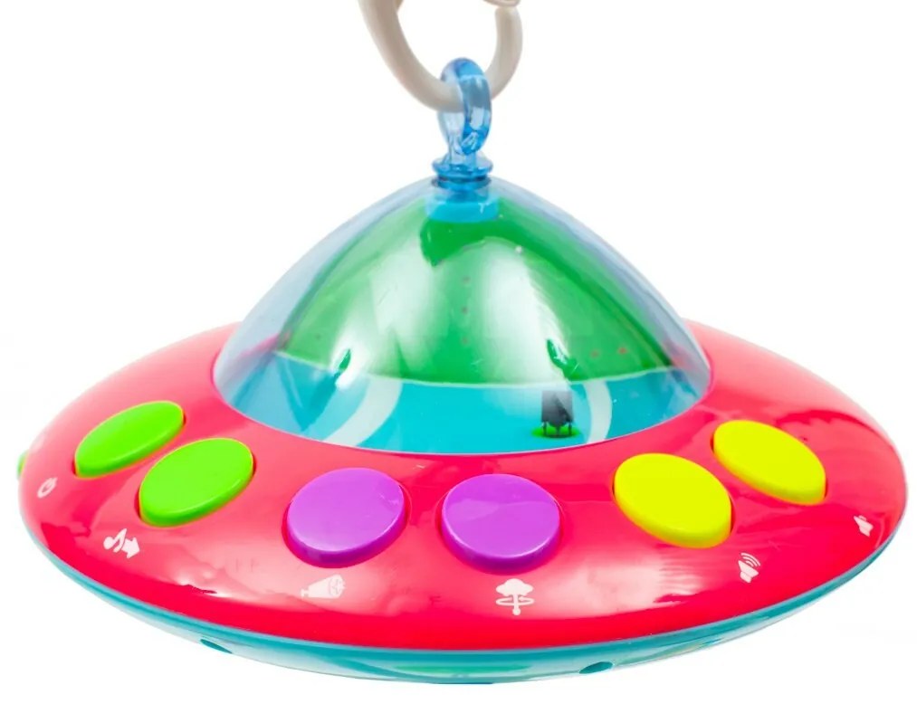Baby Mix Carusel deasupra pătuțului cu proiectorși telecomandă, albastru