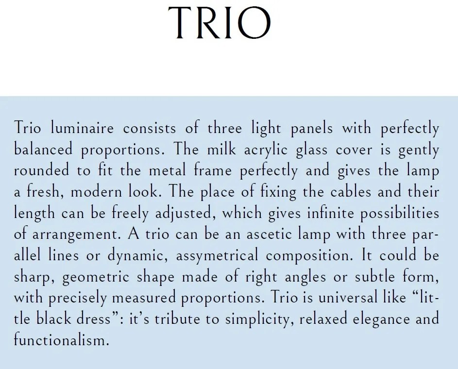 Lustra LED dimabila design modern TRIO 1 P0310D MX