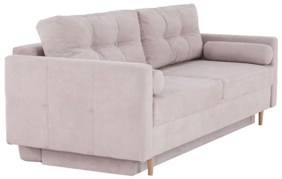 Canapea extensibilă, roz antic textil Queens, AURELIA